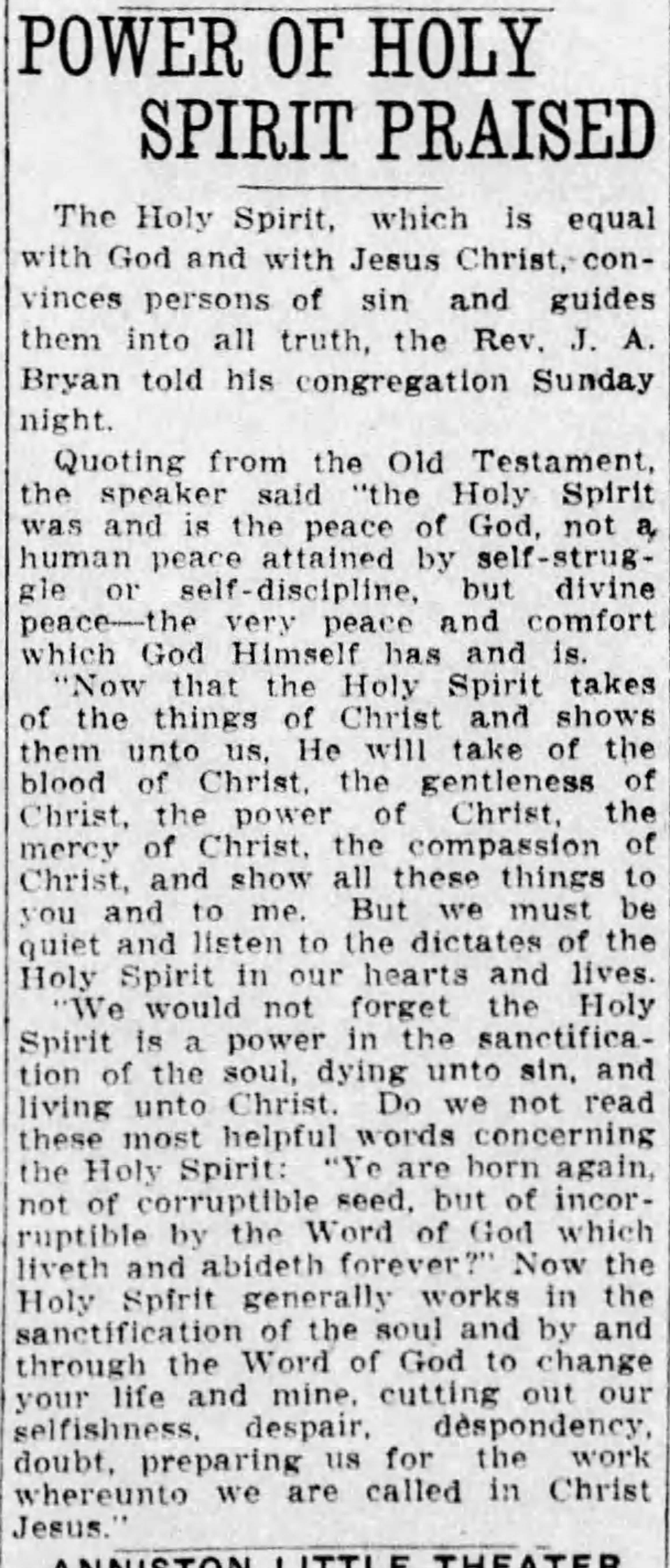 Power of Holy Spirit Praised